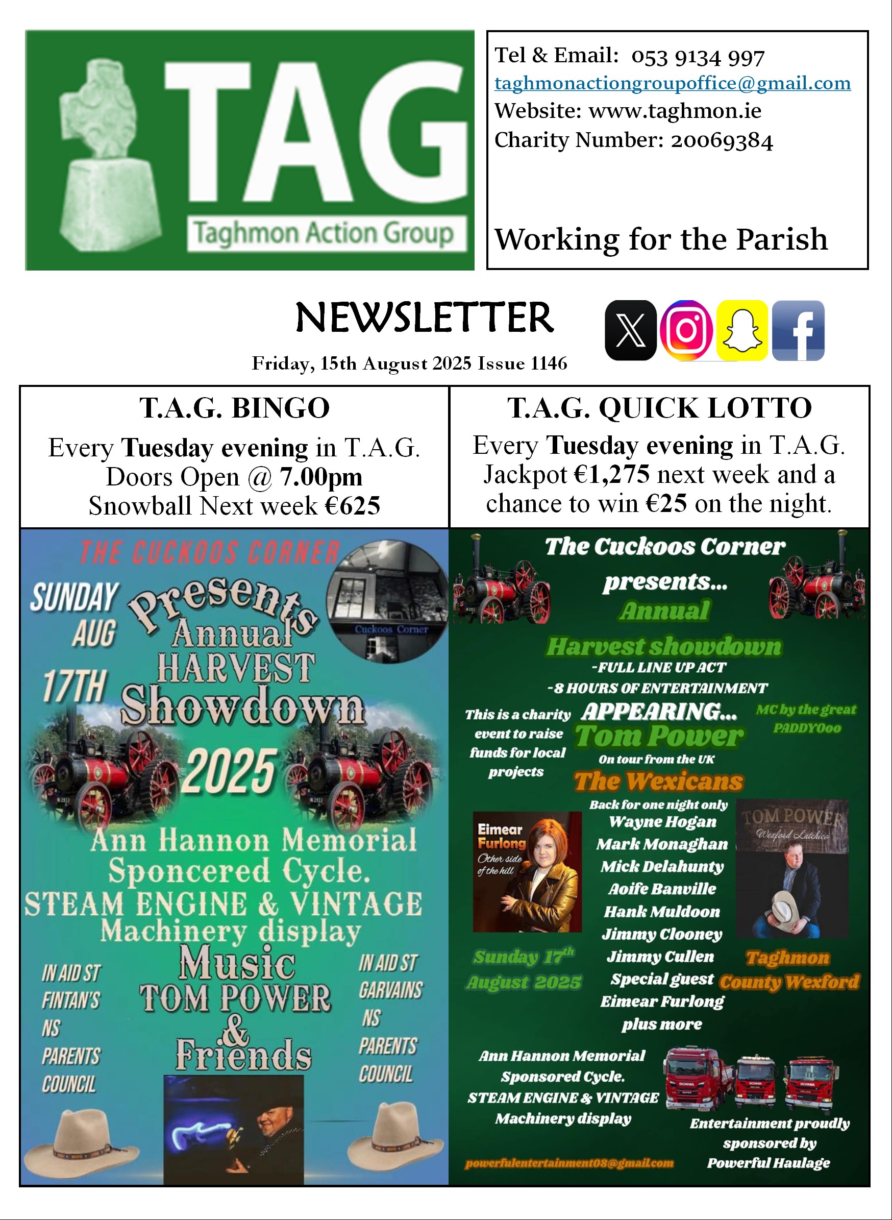 Newsletter Friday 15th August Isuue 1146