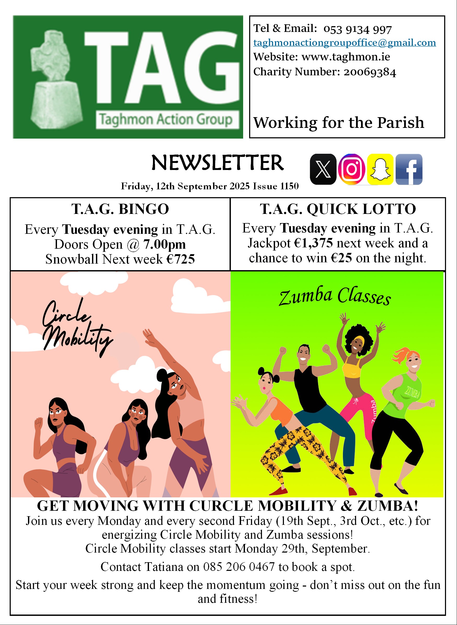 Newsletter 12th September 2025 Issue 1150