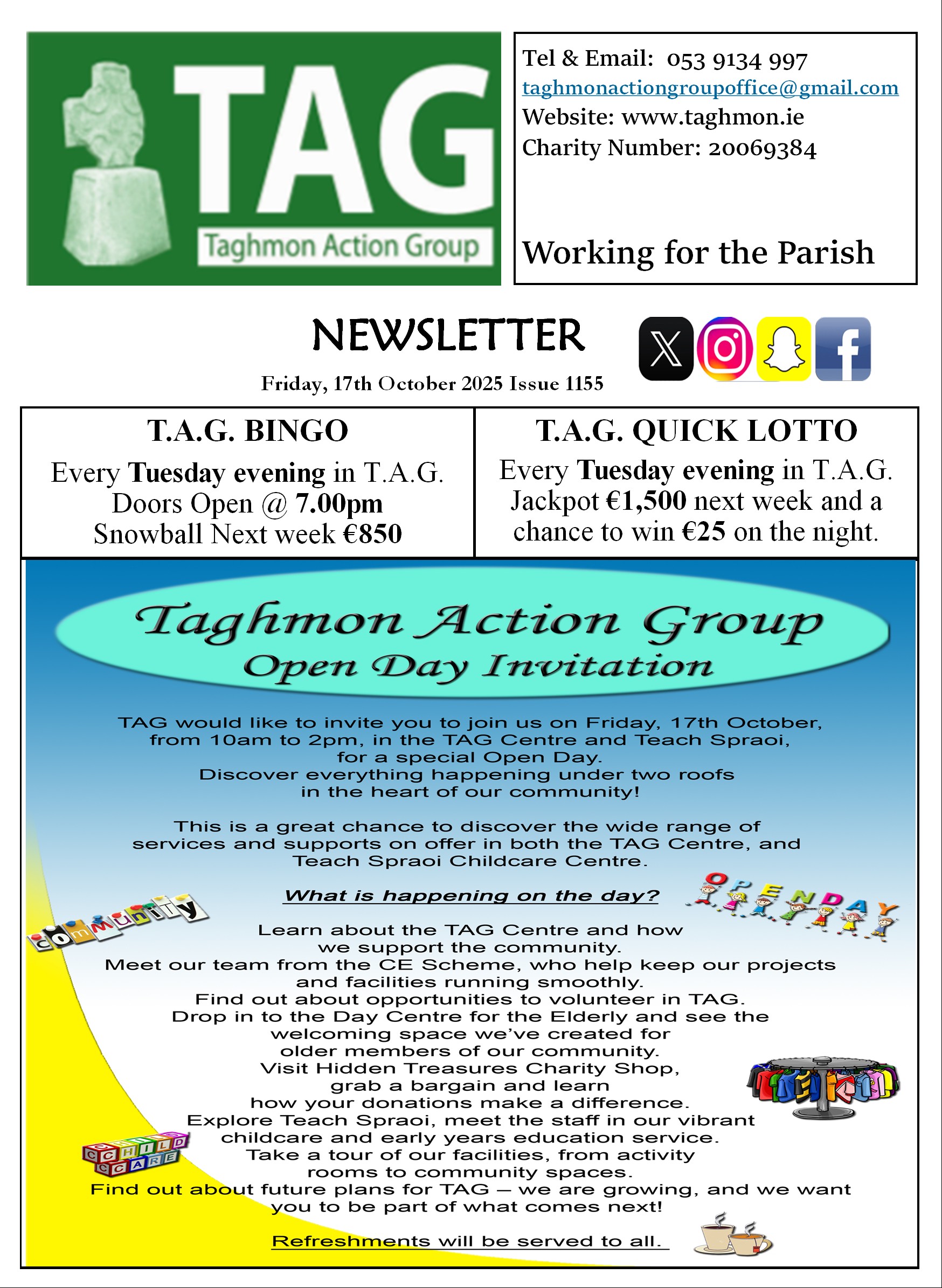 Newsletter Friday 17th October 2025 Issue 1155
