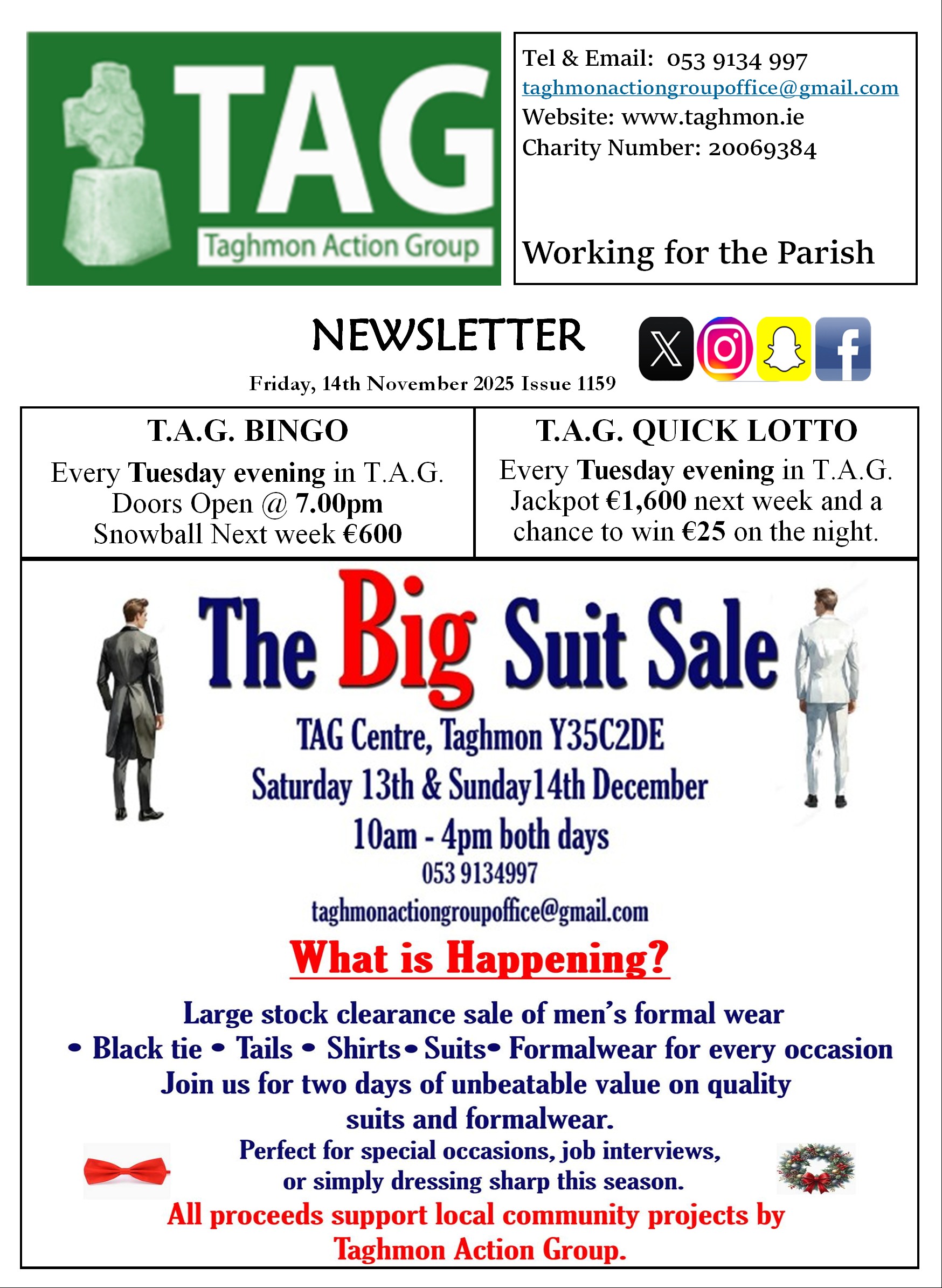 Newsletter 14th November 2025 Issue 1159