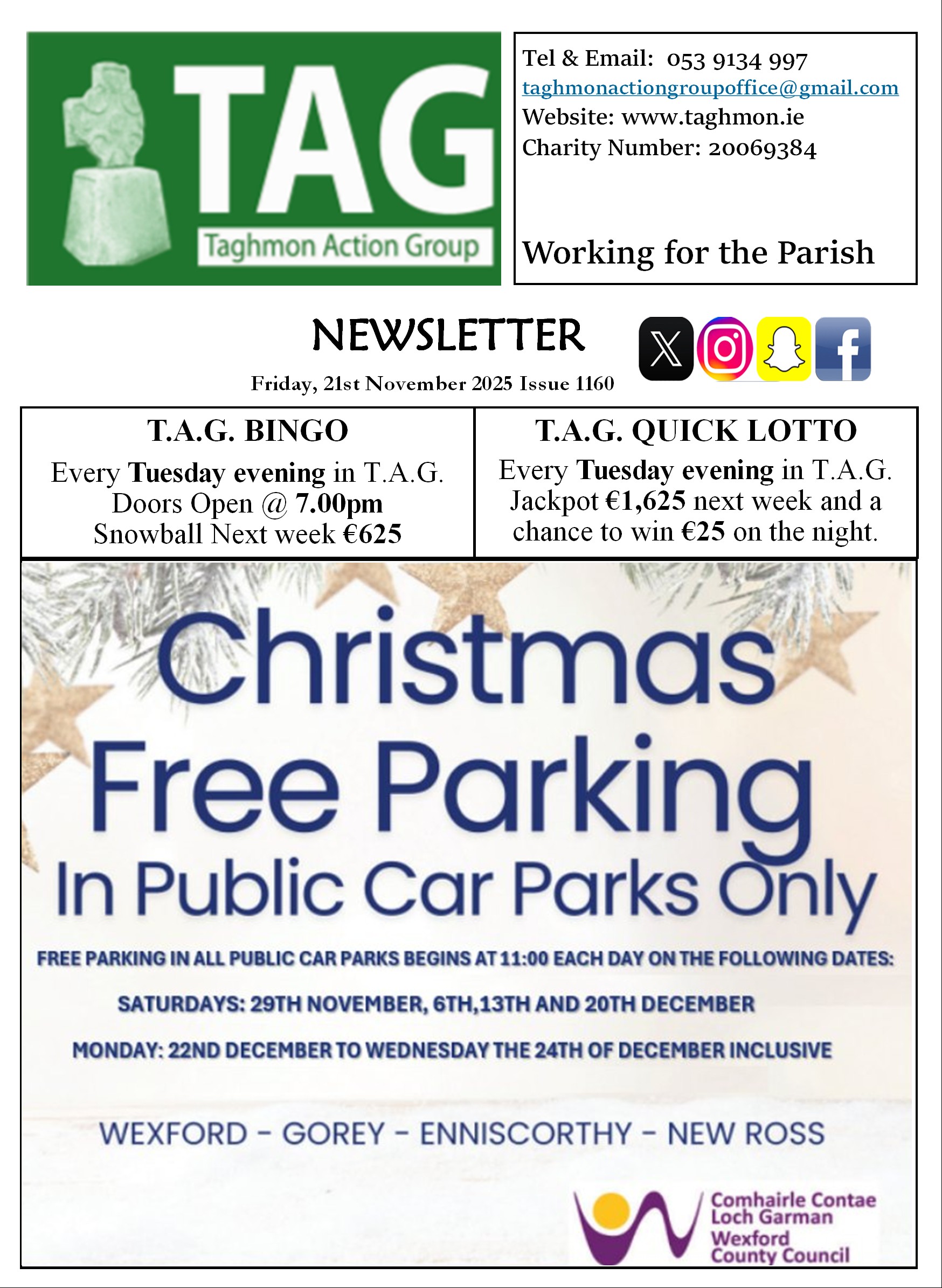 Newsletter 21st November 2025 Issue 1160